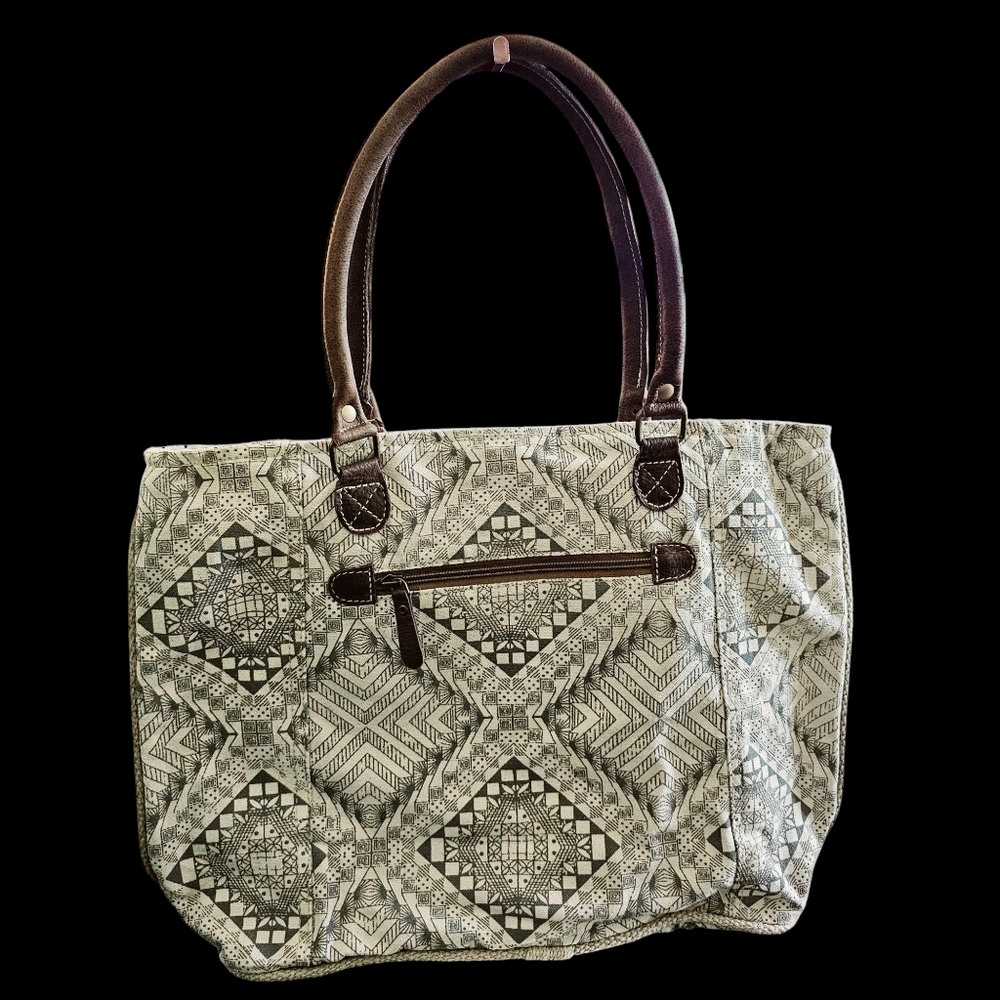 Myra Artisan Canvas Tote Bag - Picture 1 of 11
